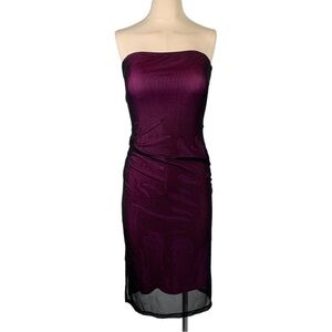 Vintage Guess Y2k Strapless Midi Dress Size Small